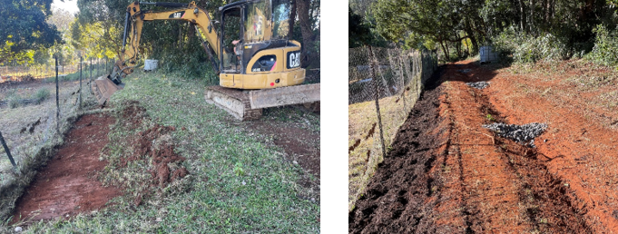 Drainage before and after